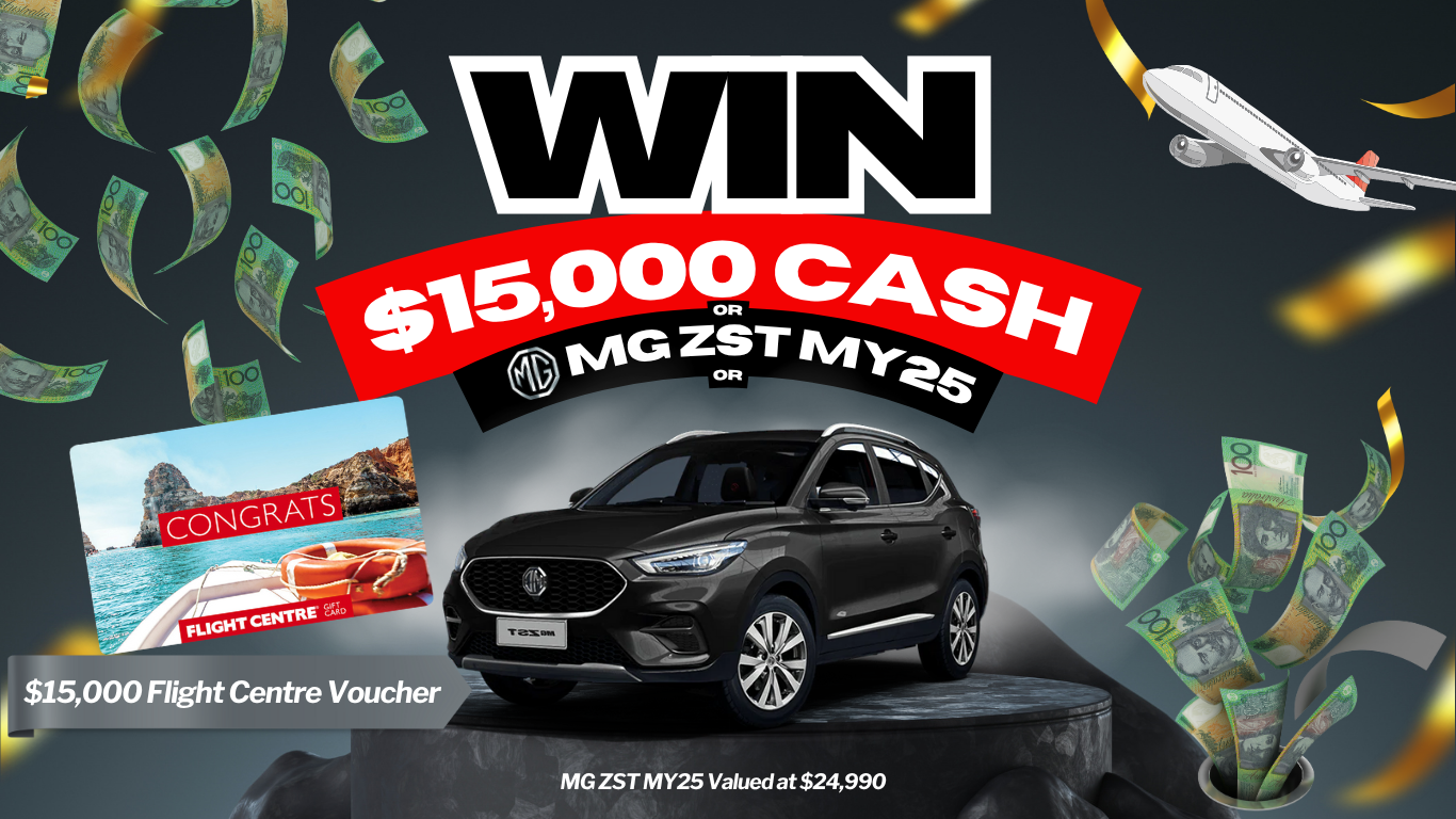 MG ZST MY25 | $15,000 Flight Centre Voucher or $15k CASH